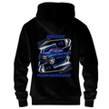 Black hoodie with OBS logo