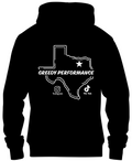 Black hoodie with white TX logo